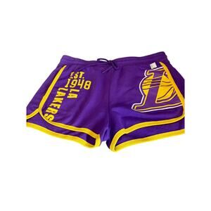 Los Angeles Lakers NBA Athletic Shorts – Purple/Yellow – Size L – NWT